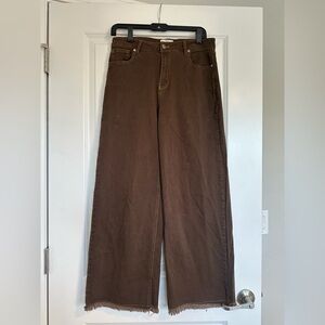 LIKE NEW Easel Los Angeles Brown Wide-Leg Jeans